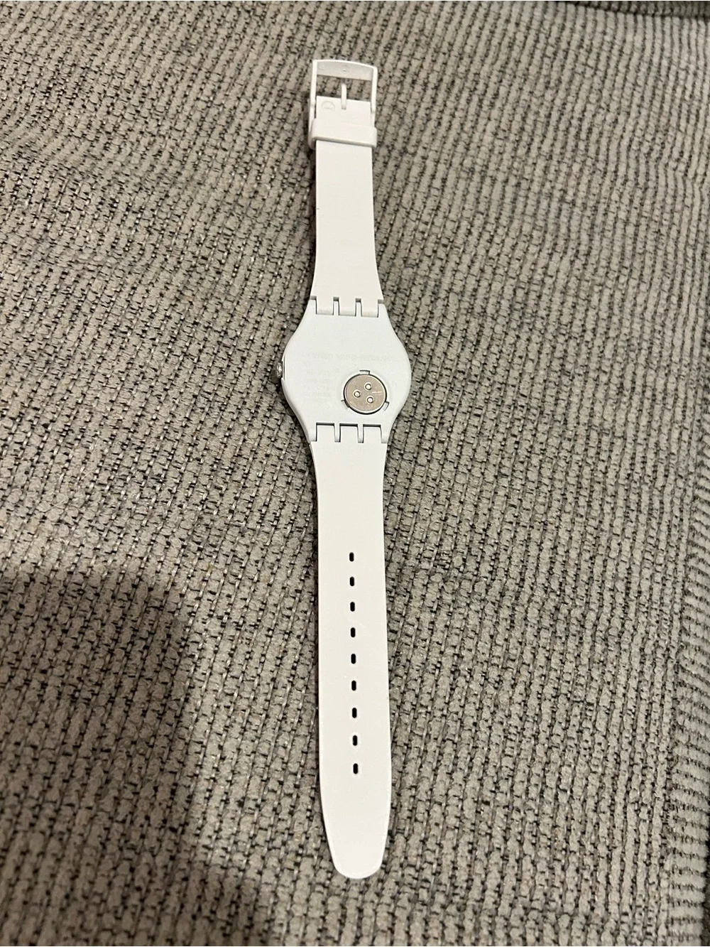 Swatch White Case Pink Gradient Flower Power Watch